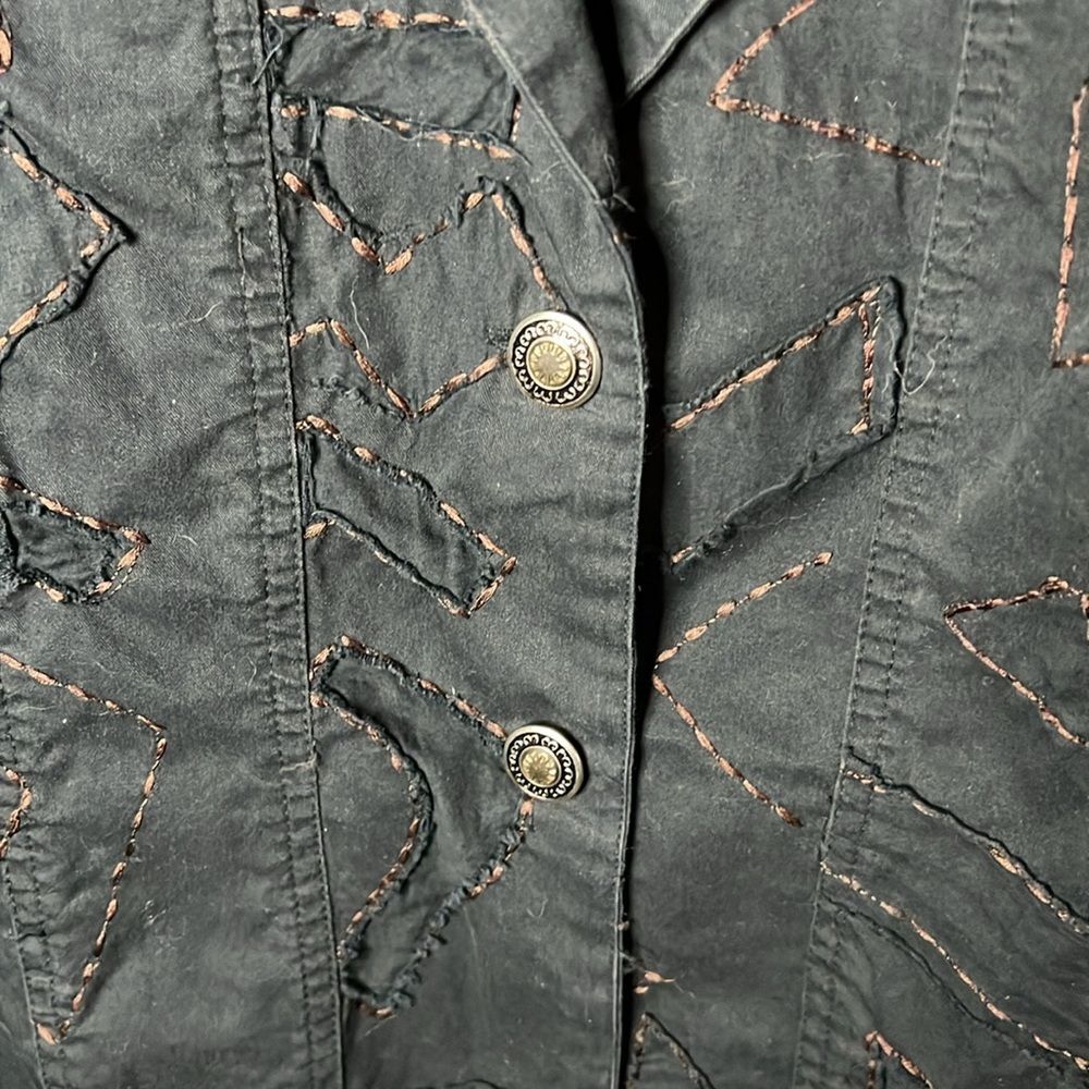 Chico’s Blazer Raw Hem Boho Size 3 or XL - Picture 3 of 5